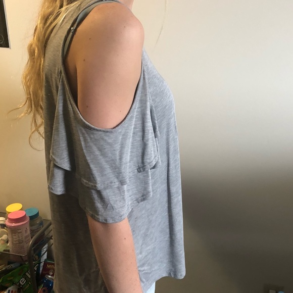 Cold Shoulder Grey top - Picture 2 of 3